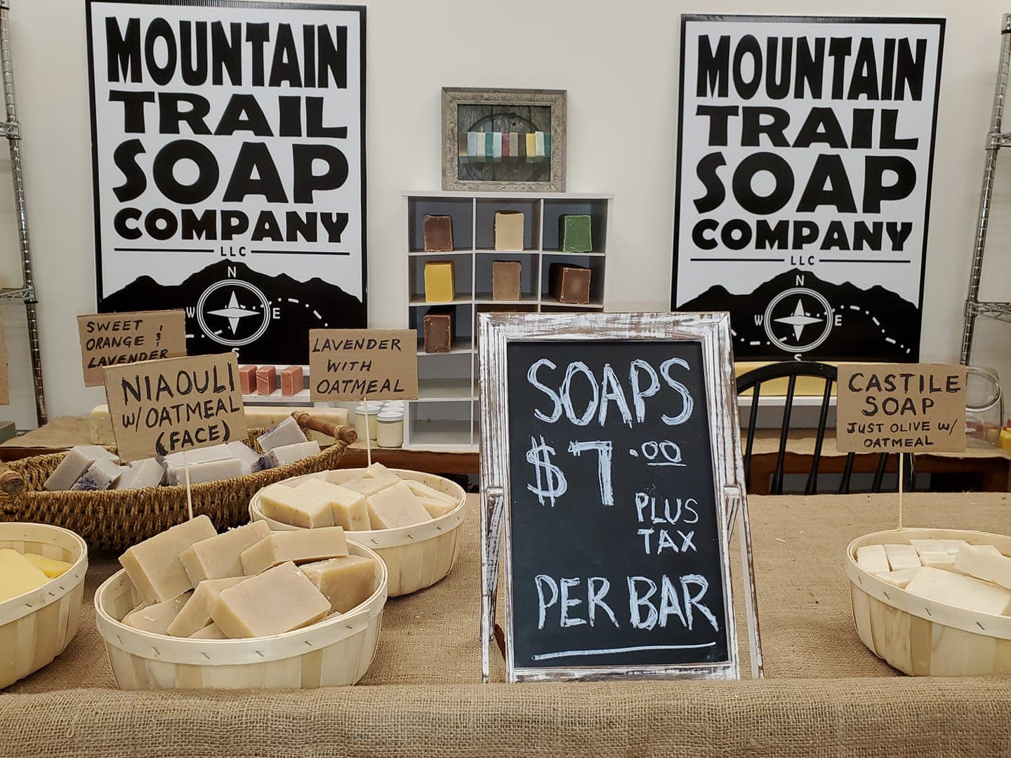 Mountain Trail Soap Company storefront in downtown Tryon